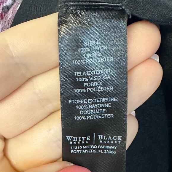 White House Black Market Pink Floral Flounce Mini Skirt Y2K Pockets 0 - Picture 7 of 7